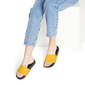 MOODUBLES Joy & Happiness Yellow Women's Slide Sandals