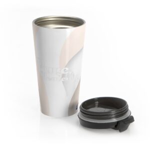 MOODUBLES Pure & Heavenly White Stainless Steel Travel Mug