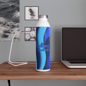 MOODUBLES Brilliant & Dramatic Blue Slim Water Bottle