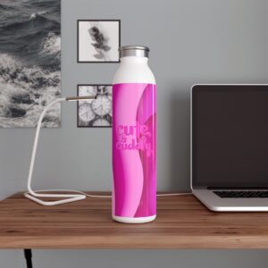 MOODUBLES Cute & Cuddly Pink Slim Water Bottle