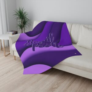 MOODUBLES Regal & Posh Purple Sherpa Blanket 50x60