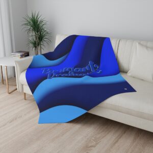 Brilliant & Dramatic Blue Sherpa Blanket 50x60