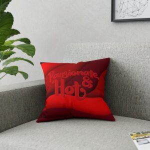 MOODUBLES Passionate & Hot Red Broadcloth Pillow 16x16
