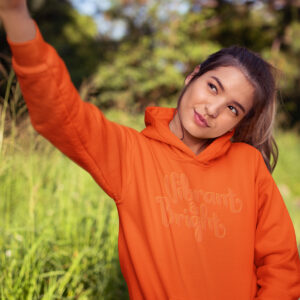 MOODUBLES Vibrant & Bright Orange Hoodie Unisex