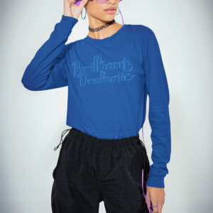 MOODUBLES Brilliant & Dramatic Blue Long Sleeve Tee