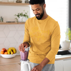 MOODUBLES Vibrant & Bright Light Orange Long Sleeve Tee