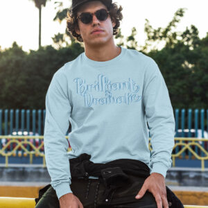 MOODUBLES Brilliant & Dramatic Light Blue Long Sleeve Tee