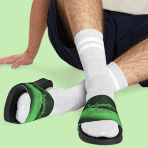 MOODUBLES Charismatic & Genuine Green Men's Sized Slide Sandals