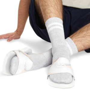 MOODUBLES Pure & Heavenly White Men's Sized Slide Sandals