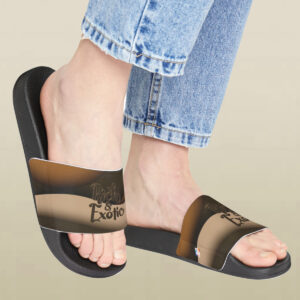 MOODUBLES Rich & Exotic Brown Women's Sized Slide Sandals