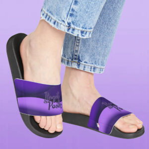 MOODUBLES Regal & Posh Purple Women's Sized Slide Sandals