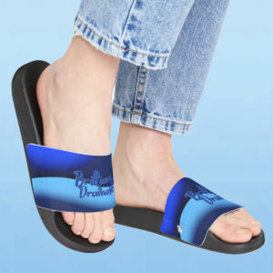 MOODUBLES Brilliant & Dramatic Blue Women's Sized Slide Sandals