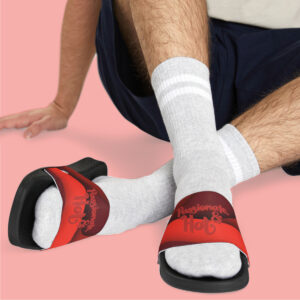 MOODUBLES Passionate & Hot Red Men's Sized Slide Sandals