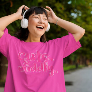 MOODUBLES Cute & Cuddly Dark Pink T-shirt Short Sleeve