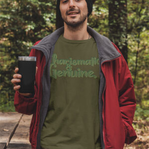 MOODUBLES Charismatic & Genuine Military Green T-shirt Short Sleeve