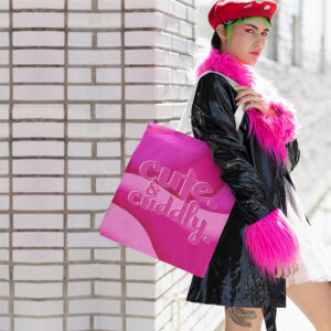 MOODUBLES Cute & Cuddly Pink Tote Bag