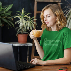 MOODUBLES Charismatic & Genuine Green T-shirt Short Sleeve