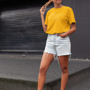 MOODUBLES Vibrant & Bright Light Orange T-shirt Short Sleeves