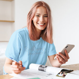 MOODUBLES Brilliant & Dramatic Light Blue T-shirt Short Sleeves